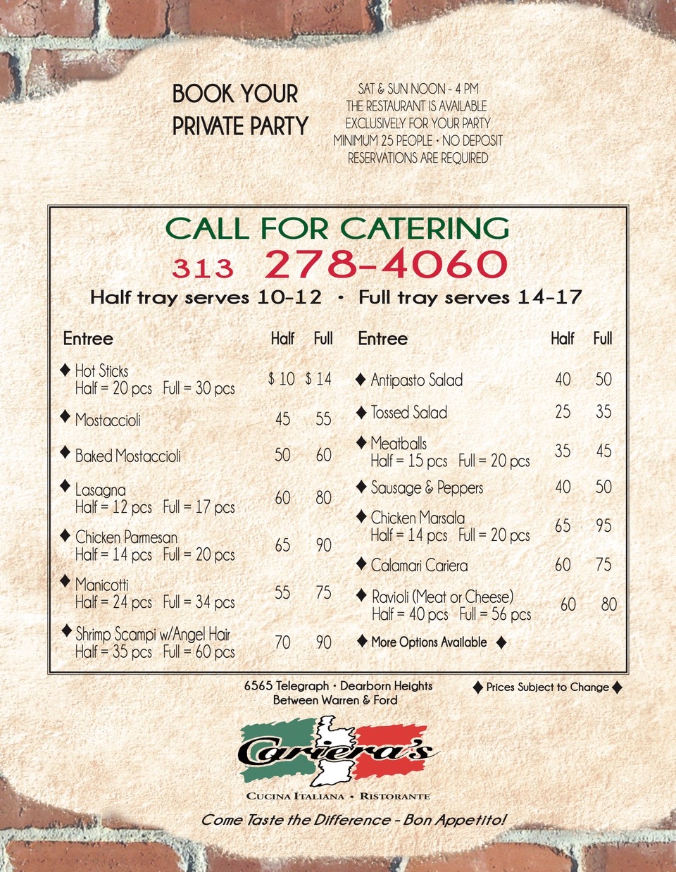Catering 11-16-22