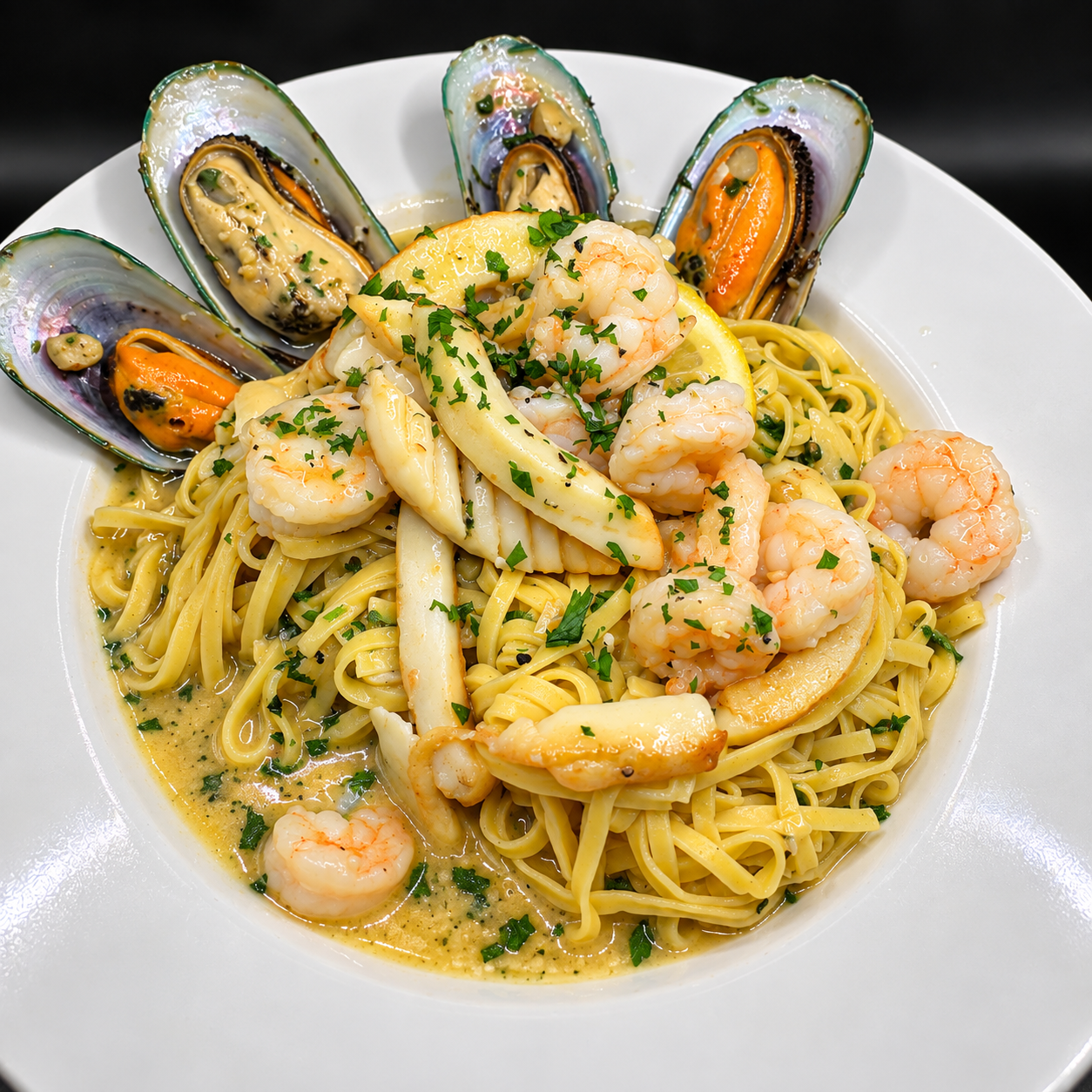Cariera's seafood pasta
